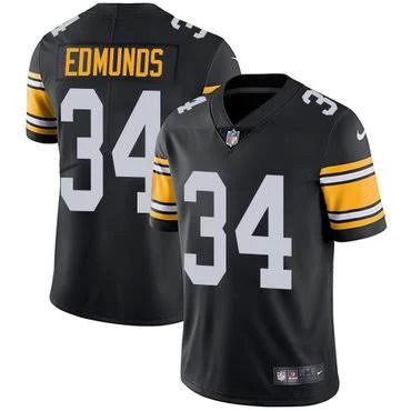 Men Pittsburgh Steelers 34 Terrell Edmunds Nike Black Limited NFL Jersey